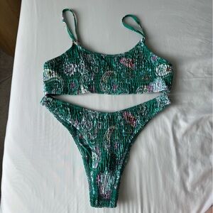 Floral Green Women's bikini set